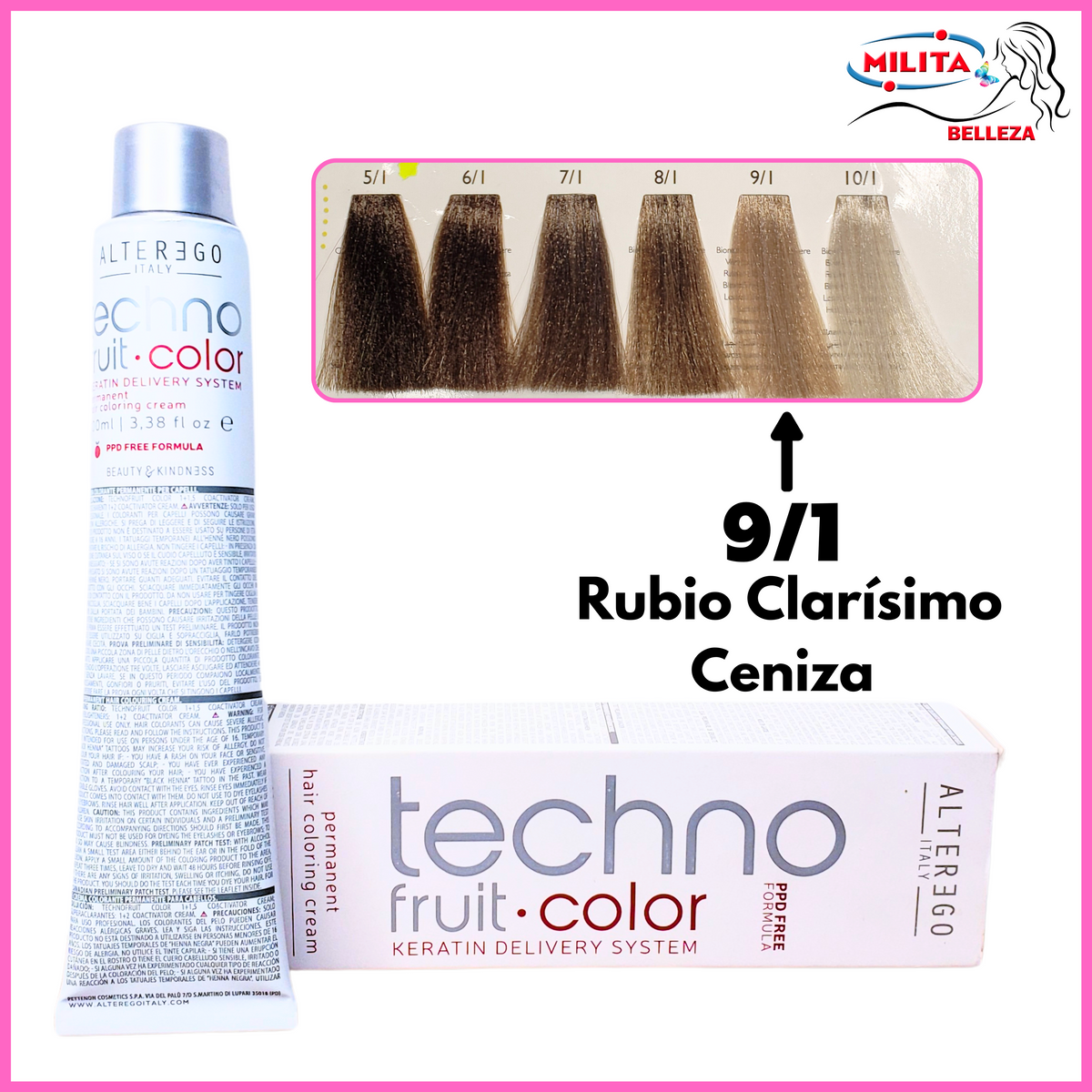 Tintes - Tinte ALTEREGO 9/1 Rubio Clarisimo Ceniza