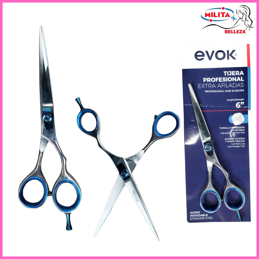 Tijeras de Cabello- Tijera Profesional Extra Afiladas Evok