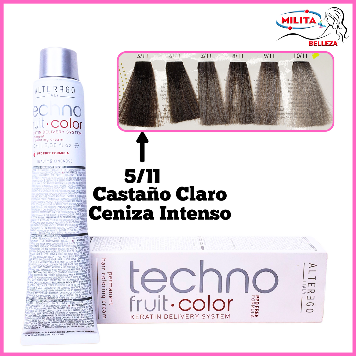 Tintes - Tinte ALTEREGO 5/11 Castaño Claro Ceniza Intenso