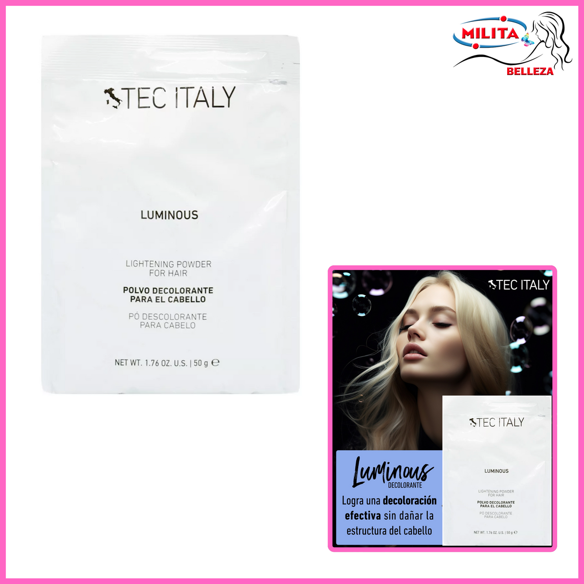 Decolorante - Polvo Decolorante Luminous Tec Italy 50g
