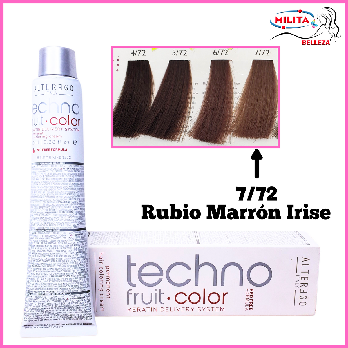 Tintes - Tinte ALTEREGO 7/72 Rubio Marron Irise