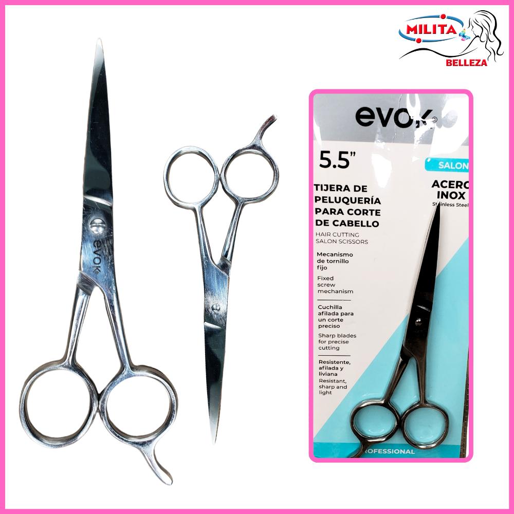 Tijeras de Cabello - Tijera de Acero Inox 5.5 Evok