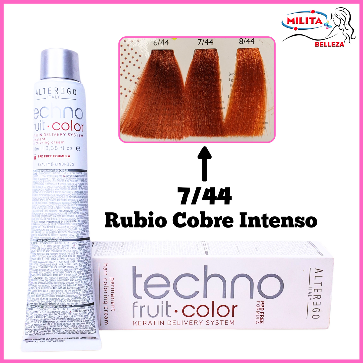 Tintes - Tinte ALTEREGO 7/44 Rubio Cobre Intenso