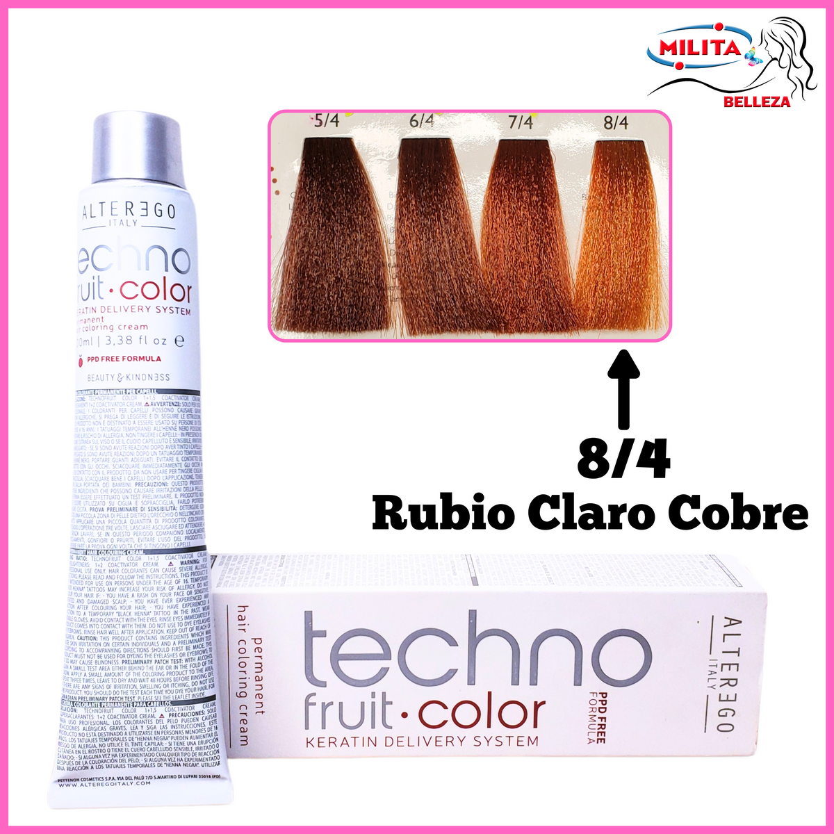 Tintes - Tinte ALTEREGO 8/4 Rubio Claro Cobre