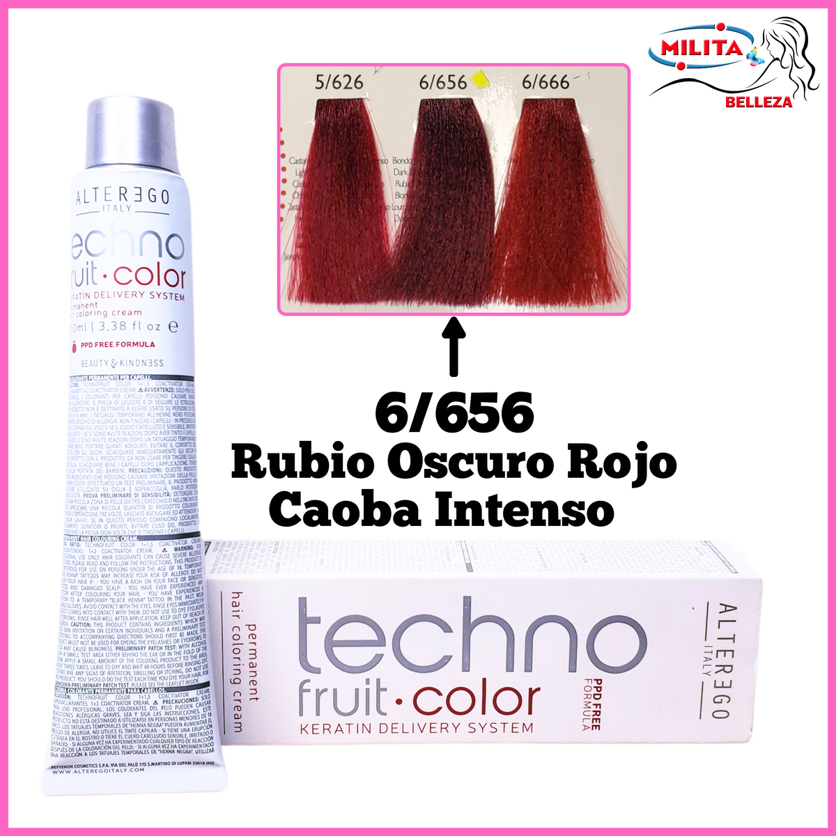 Tintes - Tinte ALTEREGO 6/656 Rubio Oscuro Rojo Caoba Intenso