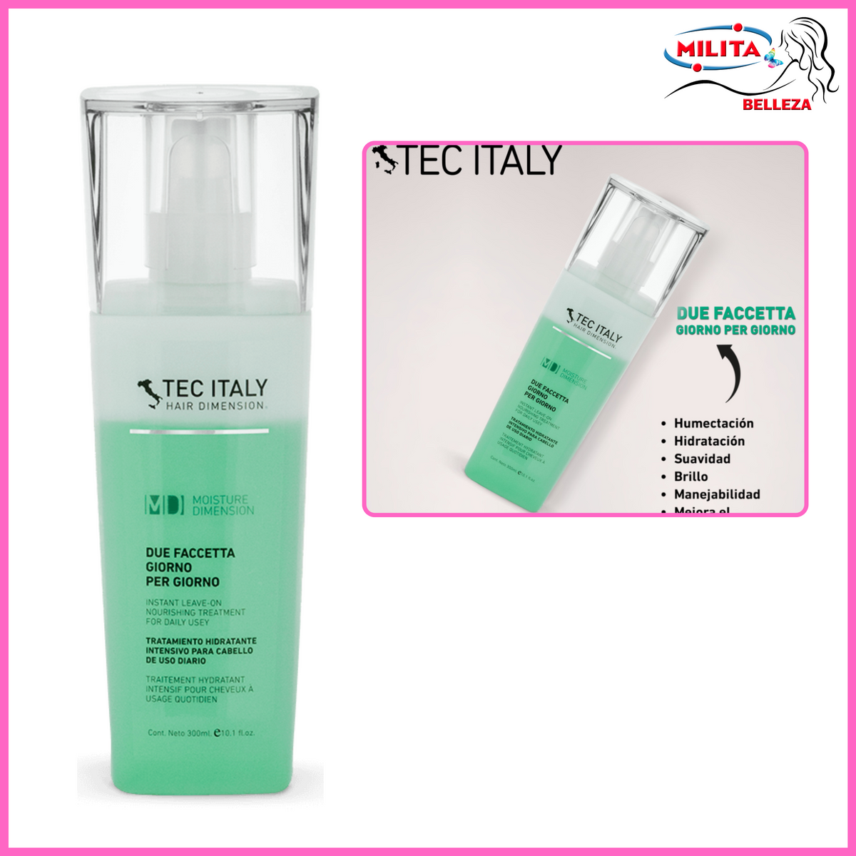Tratamiento- Tratamiento Hidratante Intenso Due Faccetta Giorno Per Giorno Tec Italy 300ml