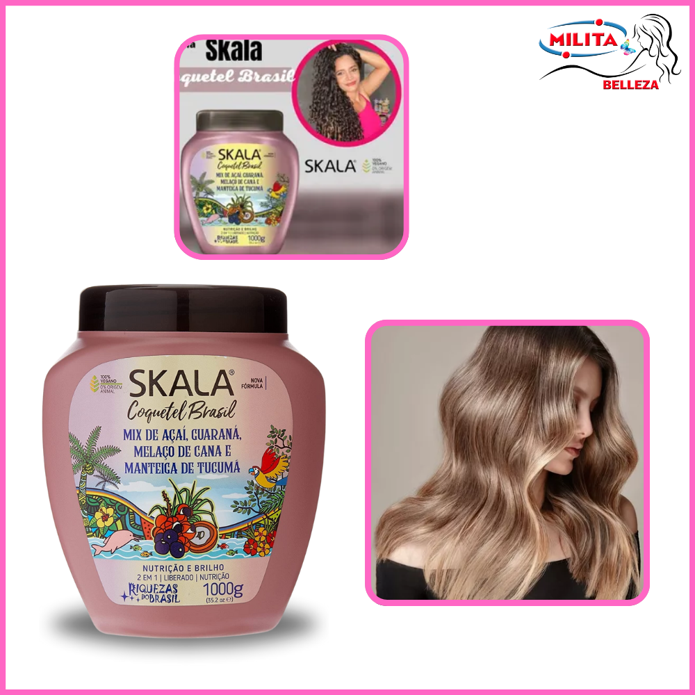 Cabello - Crema Para Cabello Para Peinar Coquetel Brasil 1000g Skala