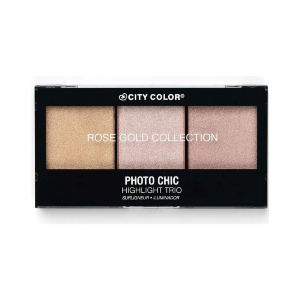 City Color - Iluminador Photo Chic HighLight Trio Rose Gold Collection