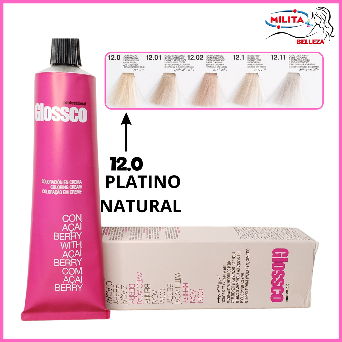 Tintes - Tinte Glossco 12.0 Platino Natural 100ml