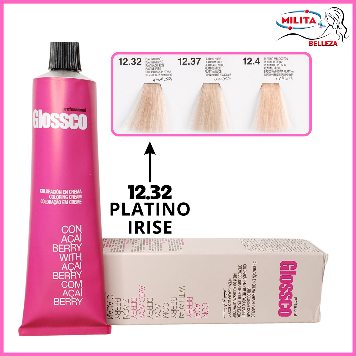 Tintes - Tinte Glossco 12.32 Platino Irise 100ml