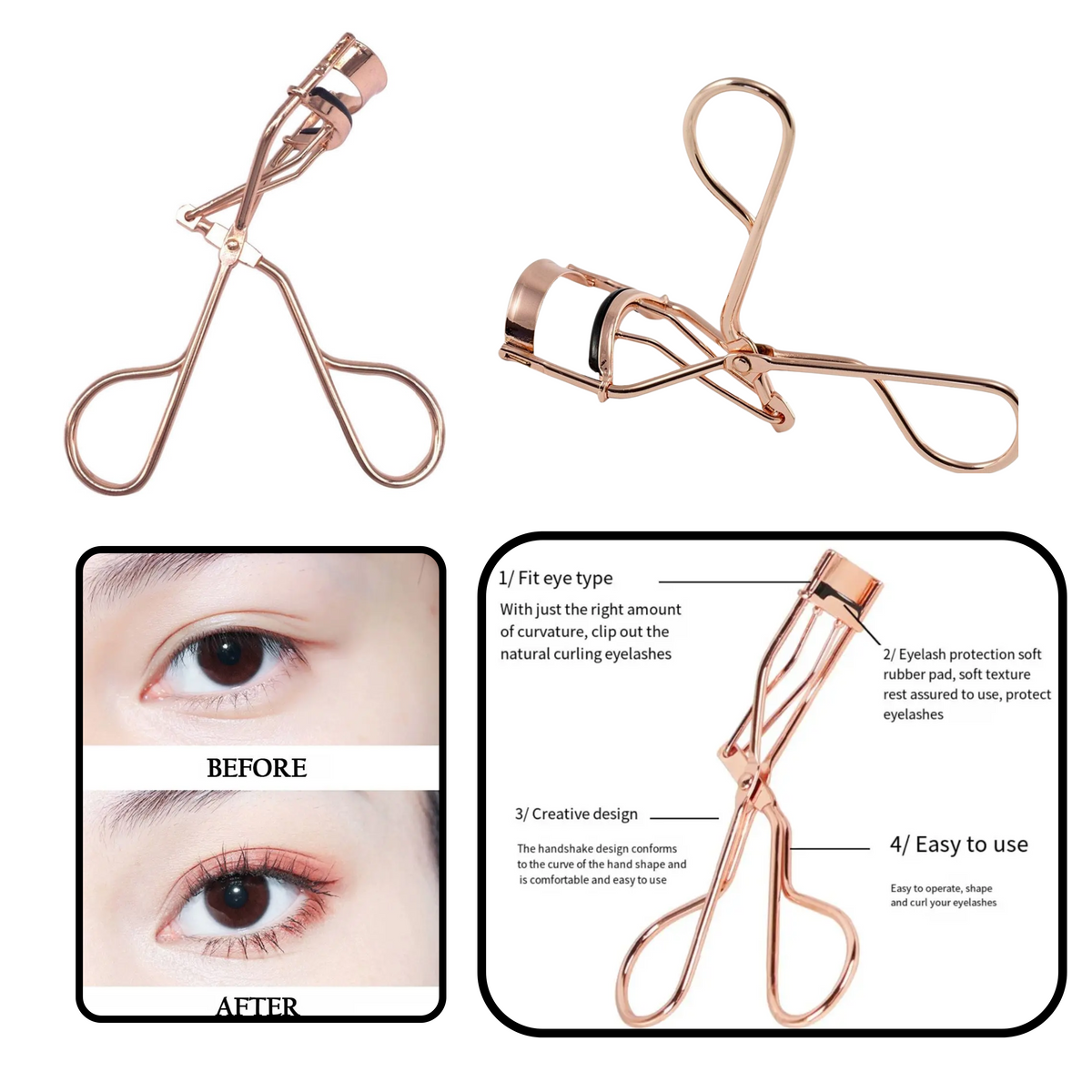 Rizador De Pestañas - Rizador De Pestañas Dorado