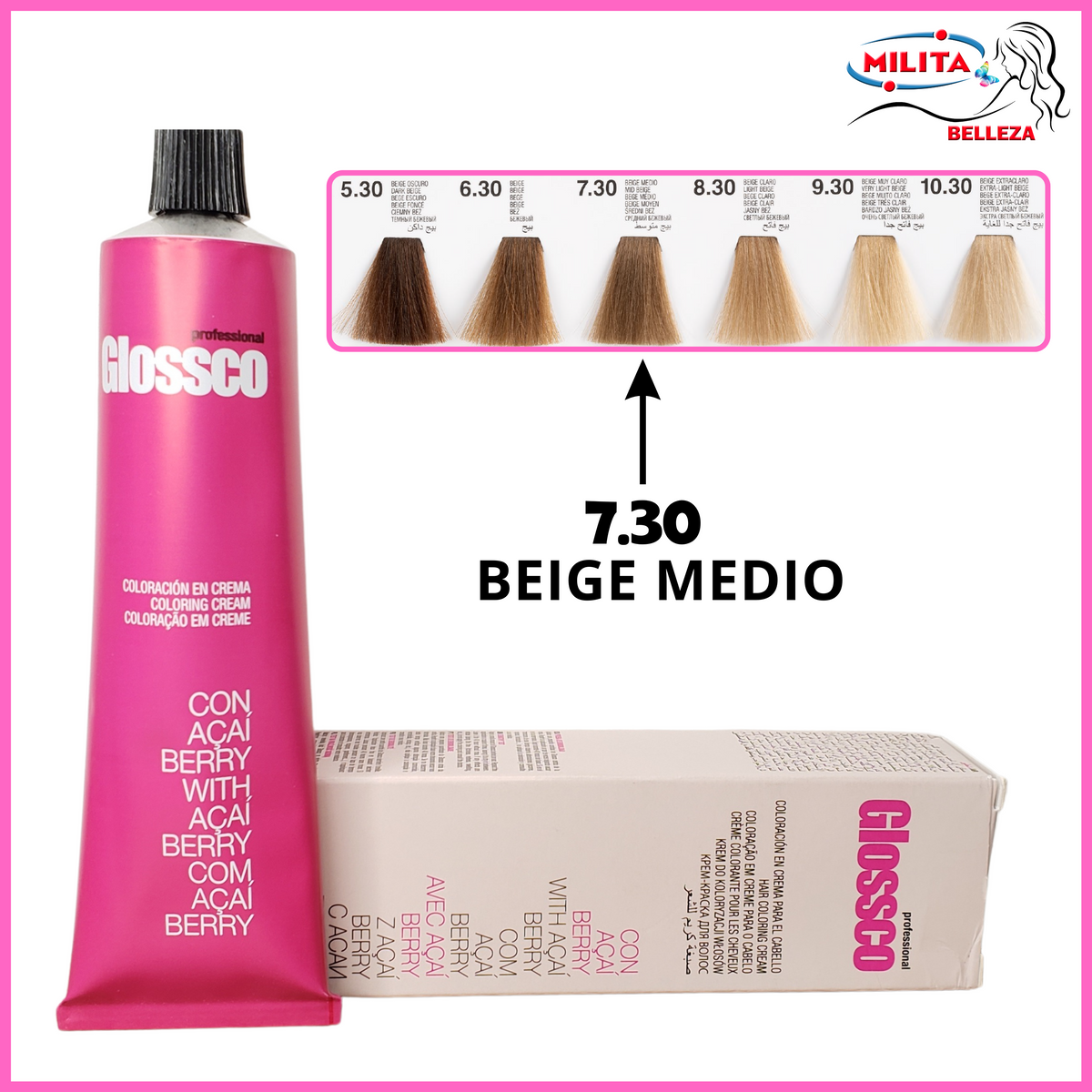 Tintes - Tinte Glossco 7.30 Beige Medio 100ml