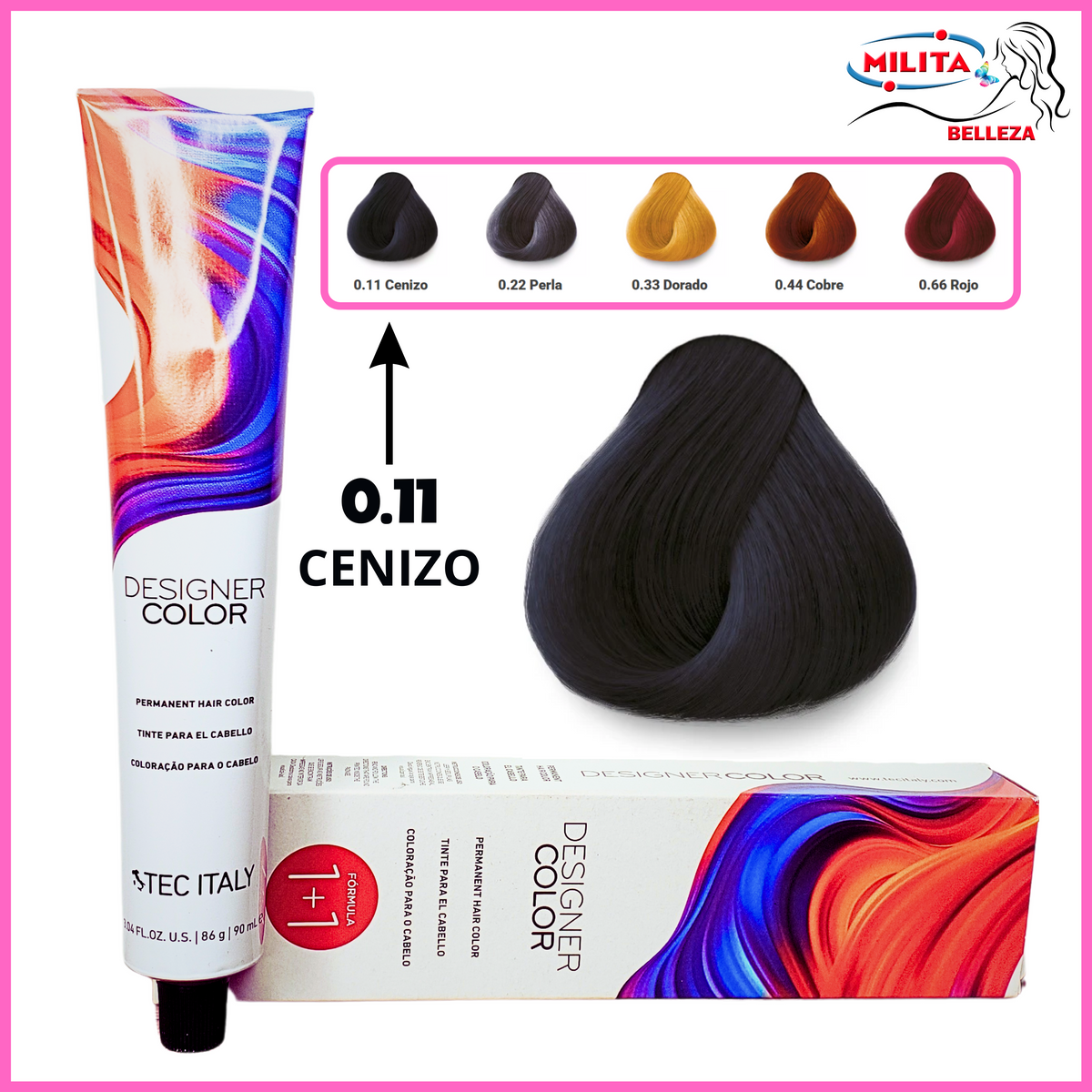 Tintes - Tinte Tec Italy Designer Color 0.11 Cenizo 90ml