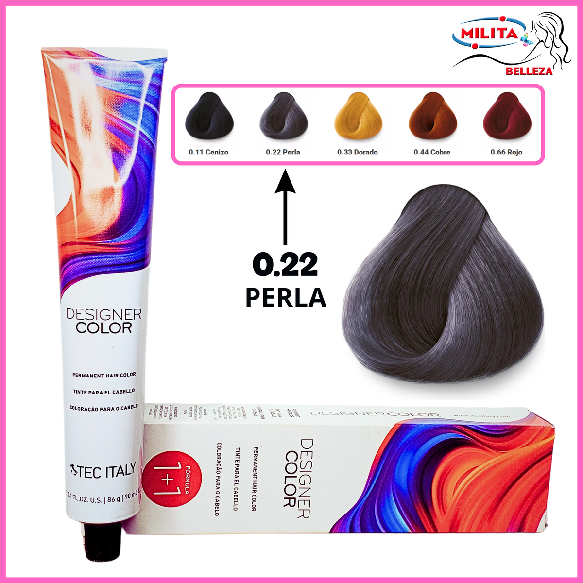 Tintes - Tinte Tec Italy Designer Color 0.22 Perla 90ml