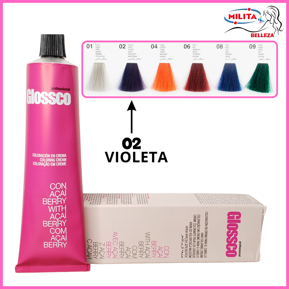 Tintes - Tinte Glossco 02 Violeta 100ml