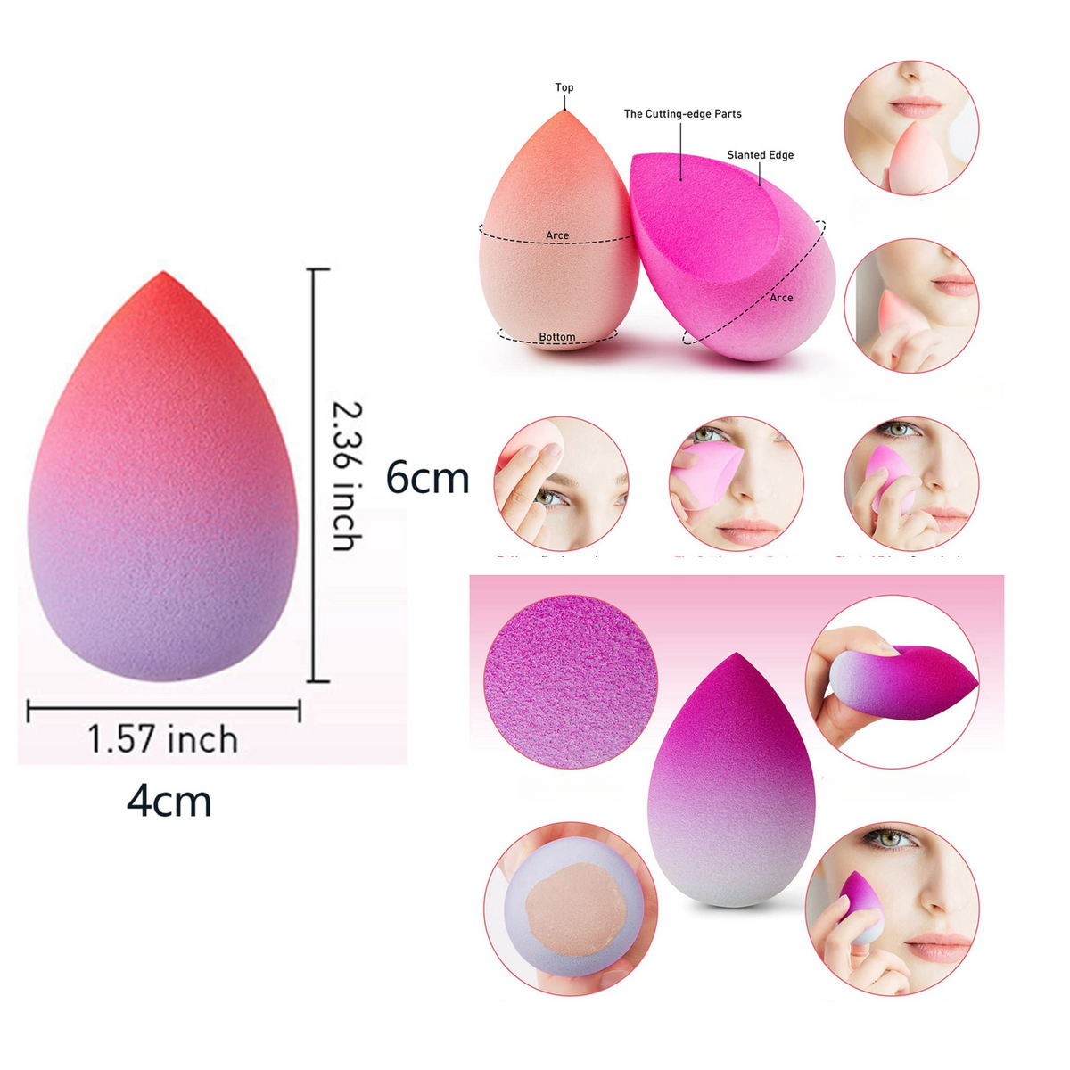 Utensilios - Esponja para Maquillaje Forma de Gota