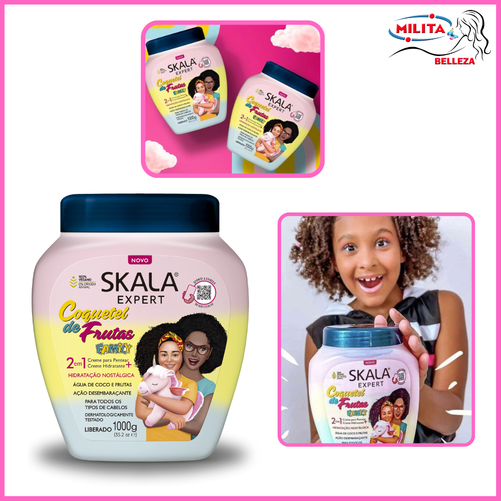Cabello - Crema Para Cabello Para Peinar Skala Coquetel de frutas 1000g