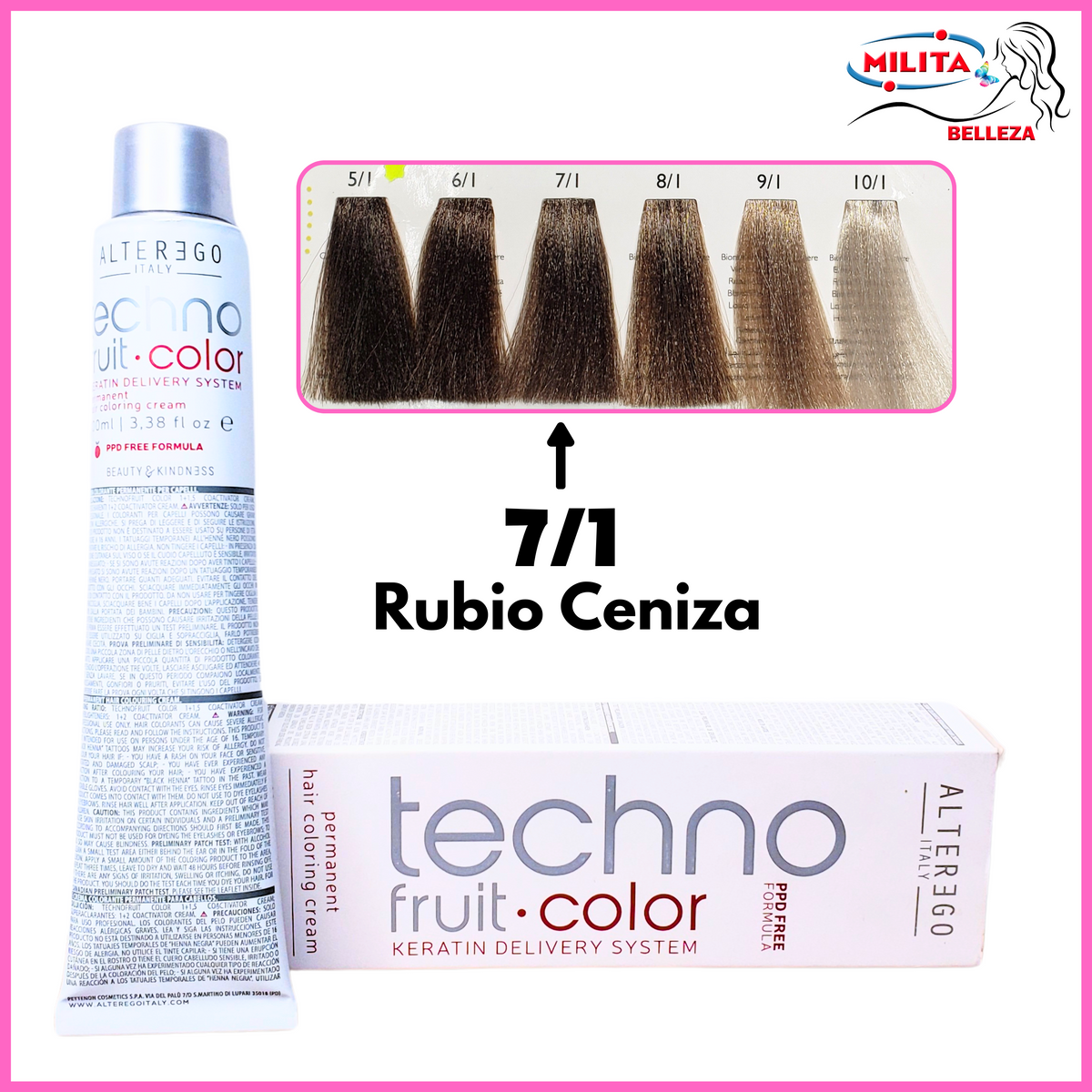 Tintes - Tinte ALTEREGO 7/1 Rubio Ceniza