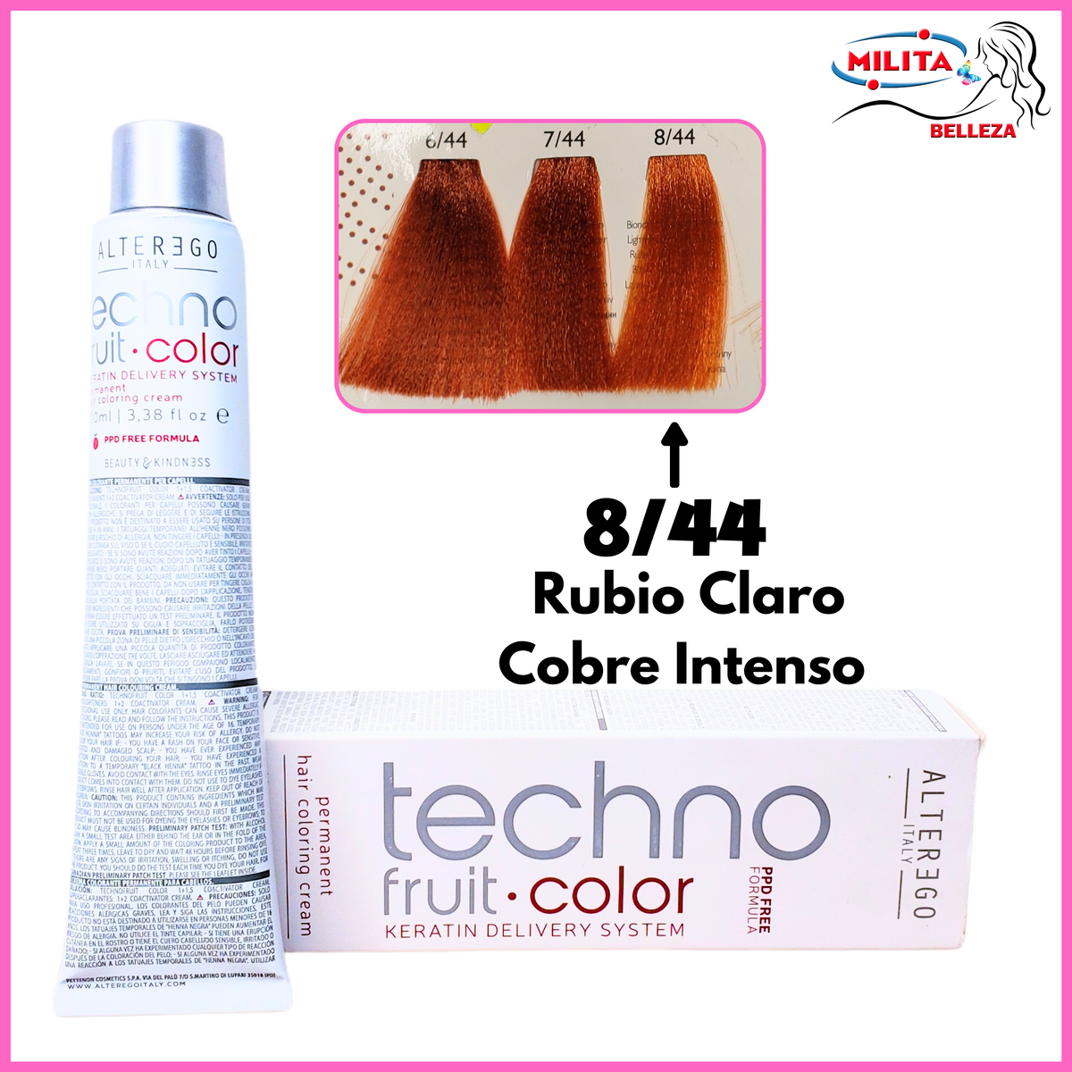 Tintes - Tinte ALTEREGO 8/44 Rubio Claro Cobre Intenso