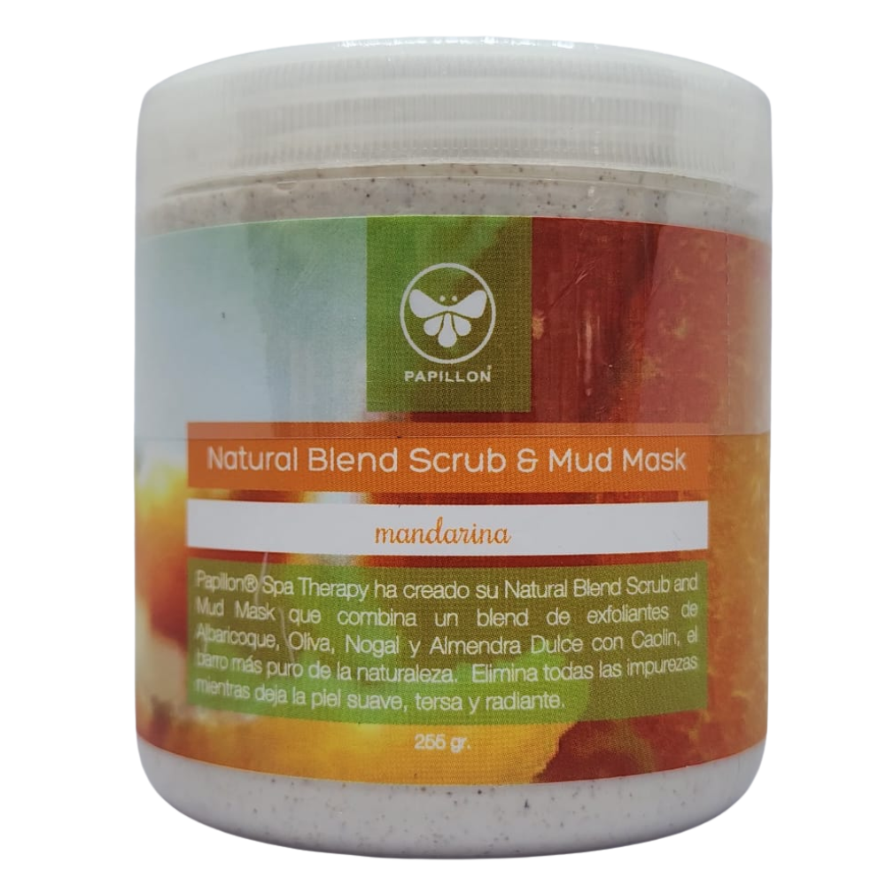 Natural Blend Scrub Y Mud Mask Mandarina papillon 255gr