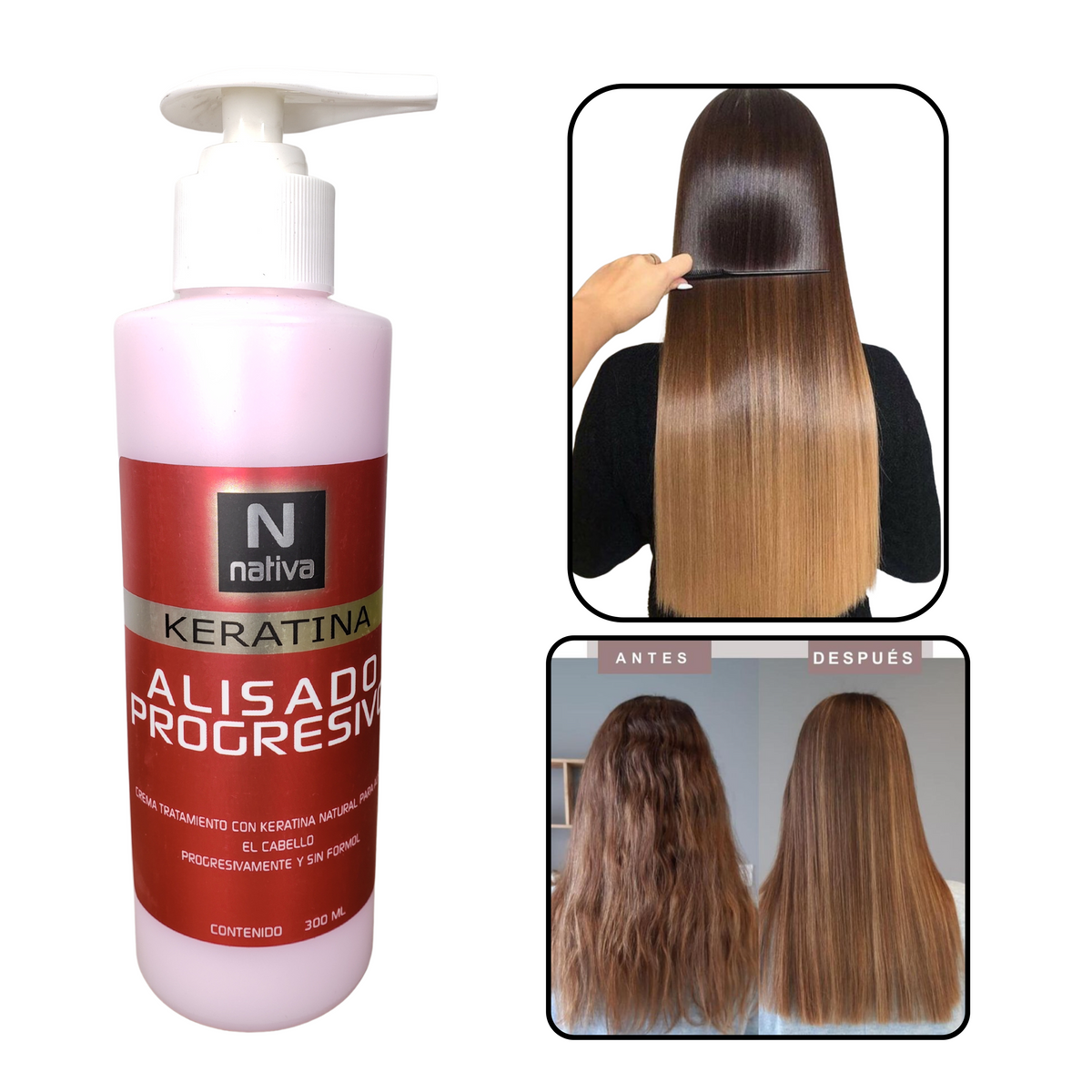 Cabello - Tratamiento Alisado Progresivo Keratina Navita 300ml