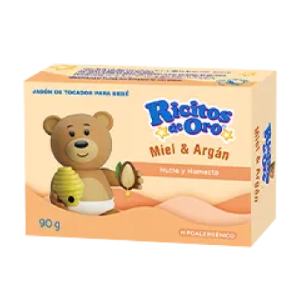RICITOS DE ORO MIEL Y ARGAN JABON 90G
