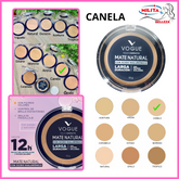 Polvo - Polvo Compacto Matte Natural Larga Duracion Tono Canela Vogue 14g