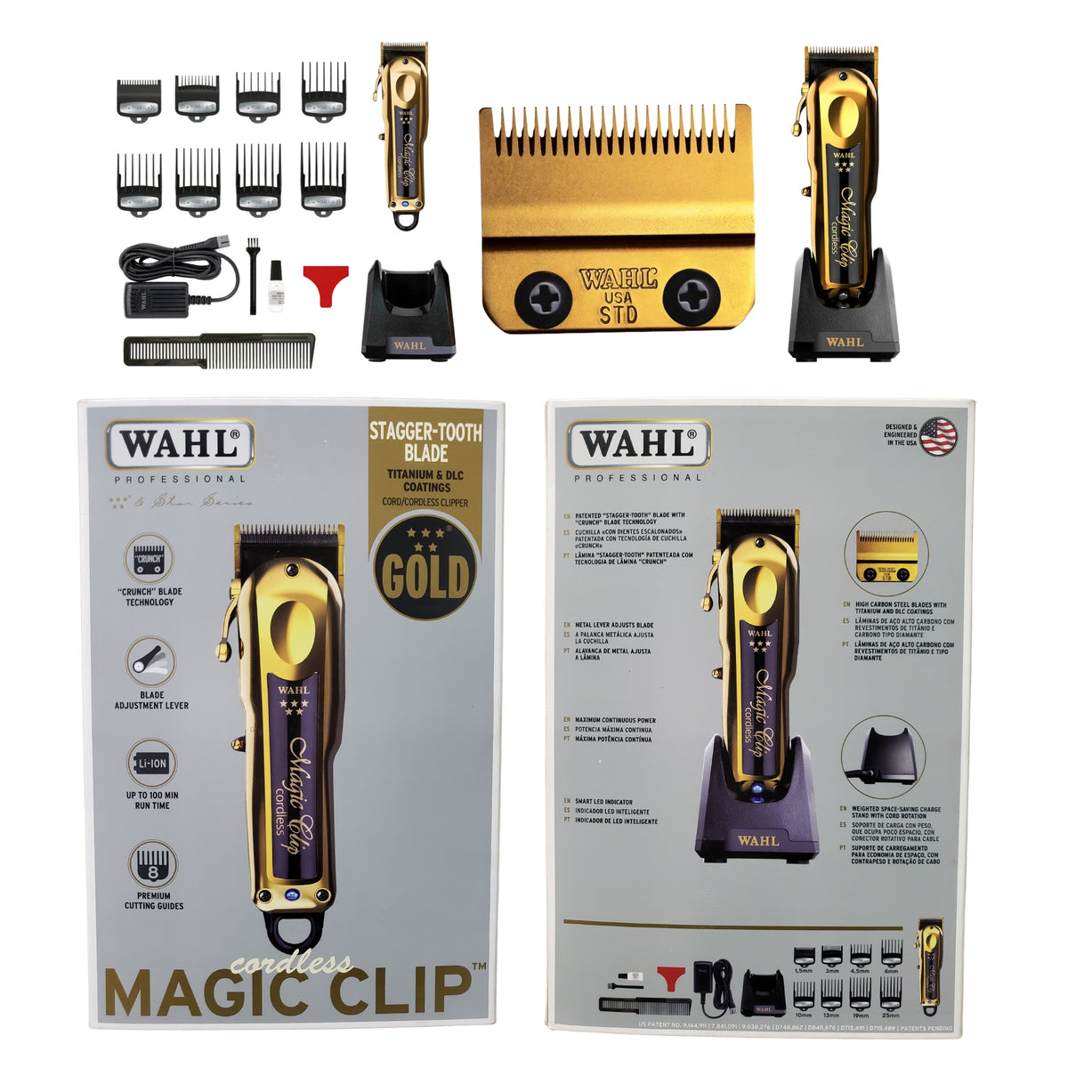 Equipo - Wahl Professional 5 Star Magic Clip Cordless Gold
