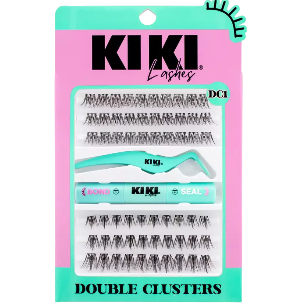 Kit de Pestañas Postizas Diy Cluster Incluida con Pinza y Pegamento - Kiki Lashes