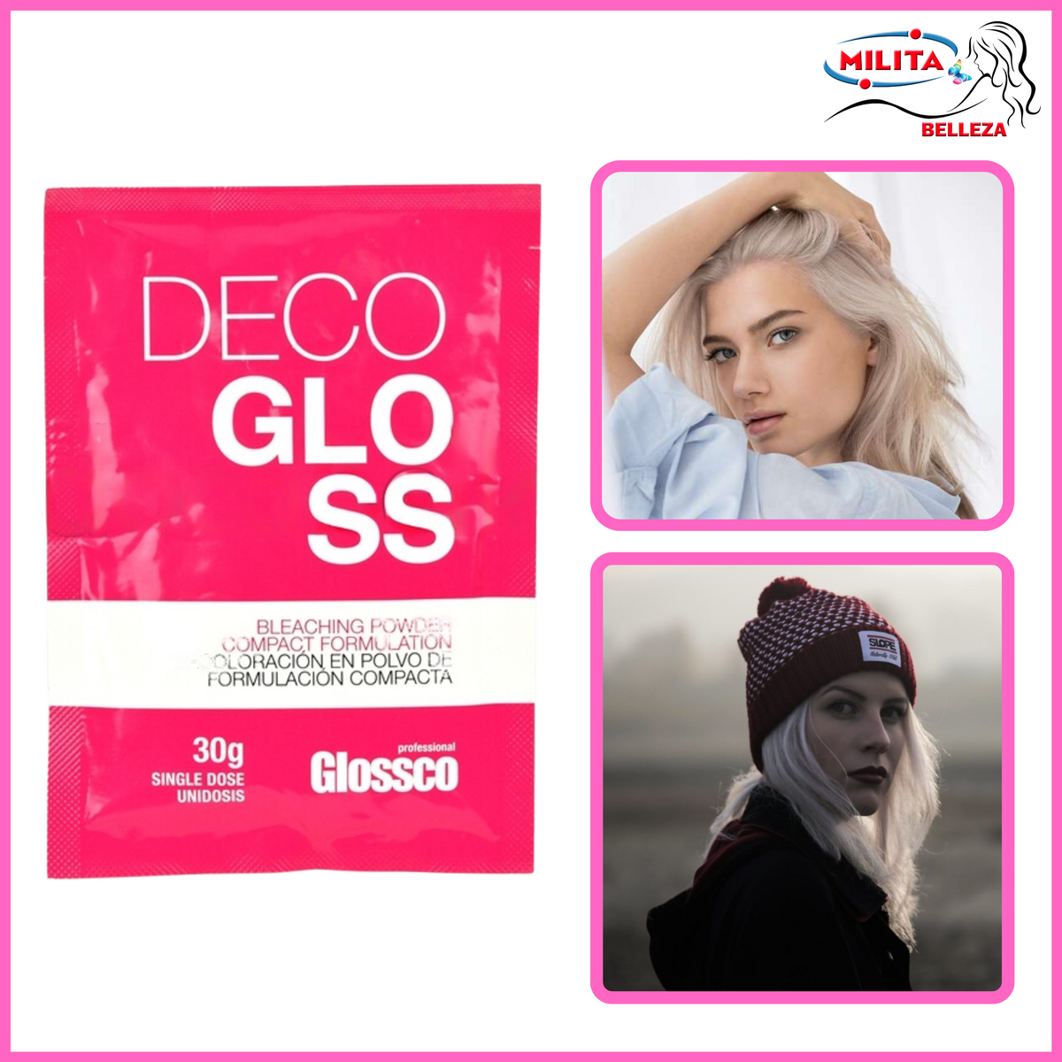 Decolorante -  Decolorante DecoGloss formula compacta Glossco 30g