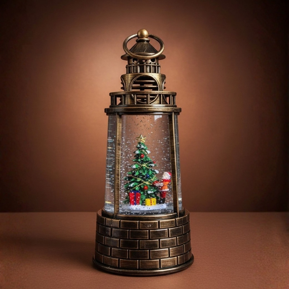 DECORACION FAROL DE NIEVE