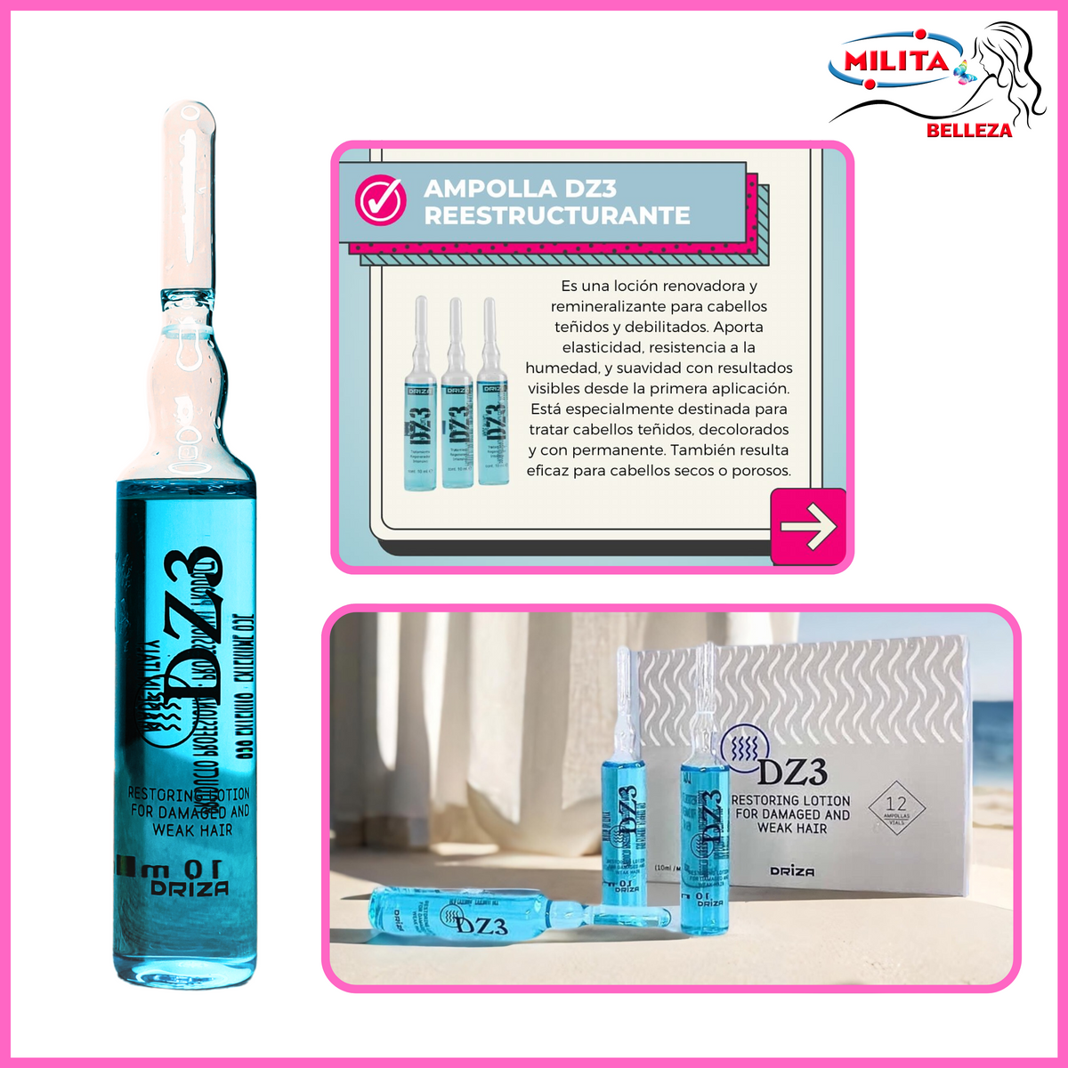 Ampollas - Ampolla DZ3 Reestructurante Driza Glossco 10ml