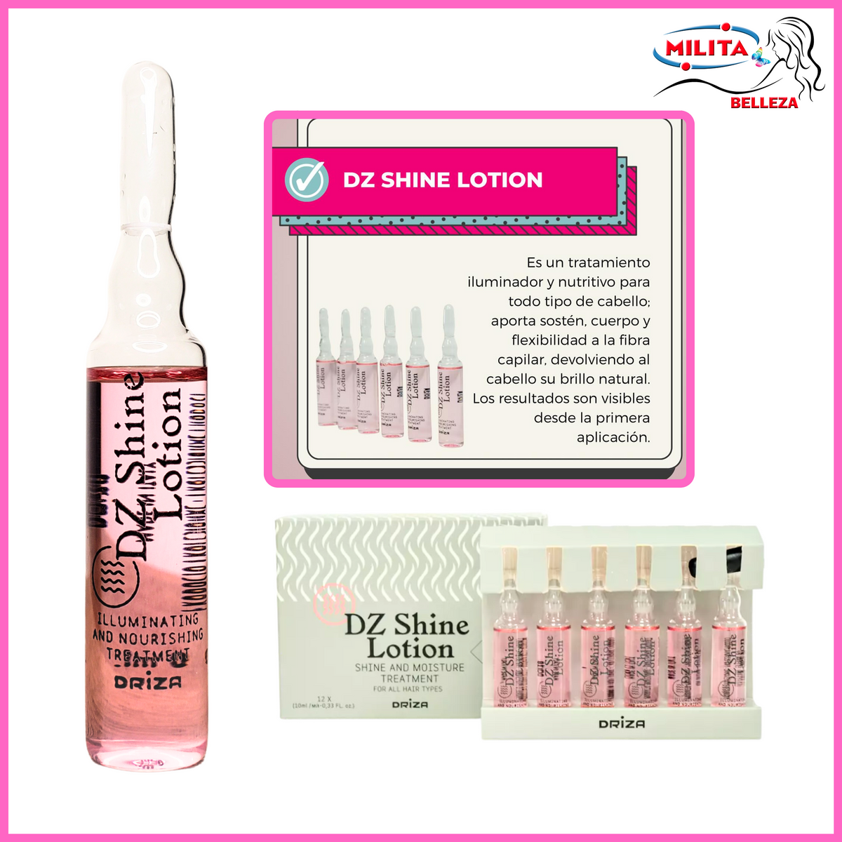 Ampollas - Ampolla DZ Shine Lotion Driza Glossco 10ml