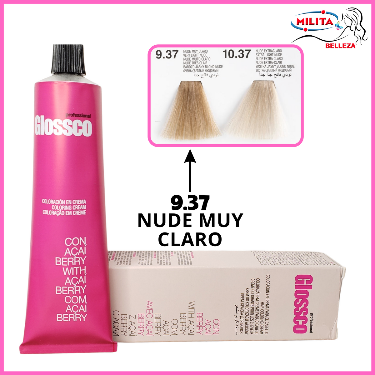 Tintes - Tinte Glossco 9.37 Nude Muy Claro 100ml