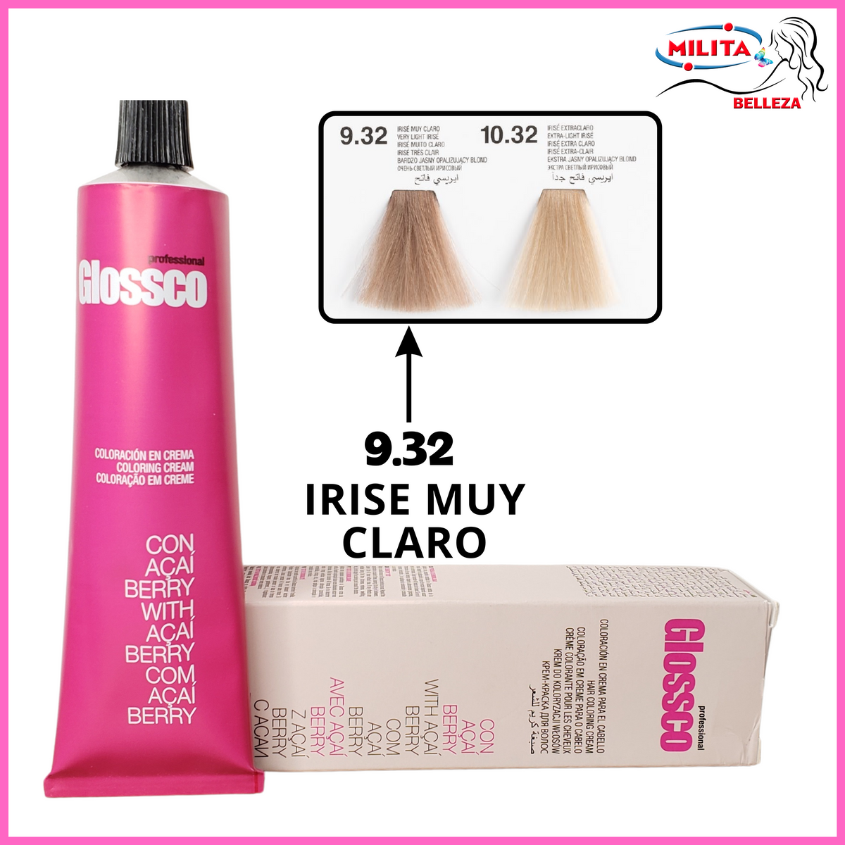 Tintes - Tinte Glossco 9.32 Irise Muy Claro 100ml