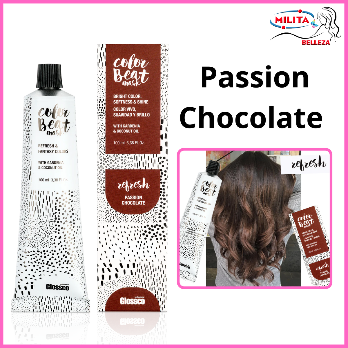 Tintes - Tinte Glossco Fantasía Color Beat Mask Passion Chocolate 100ml