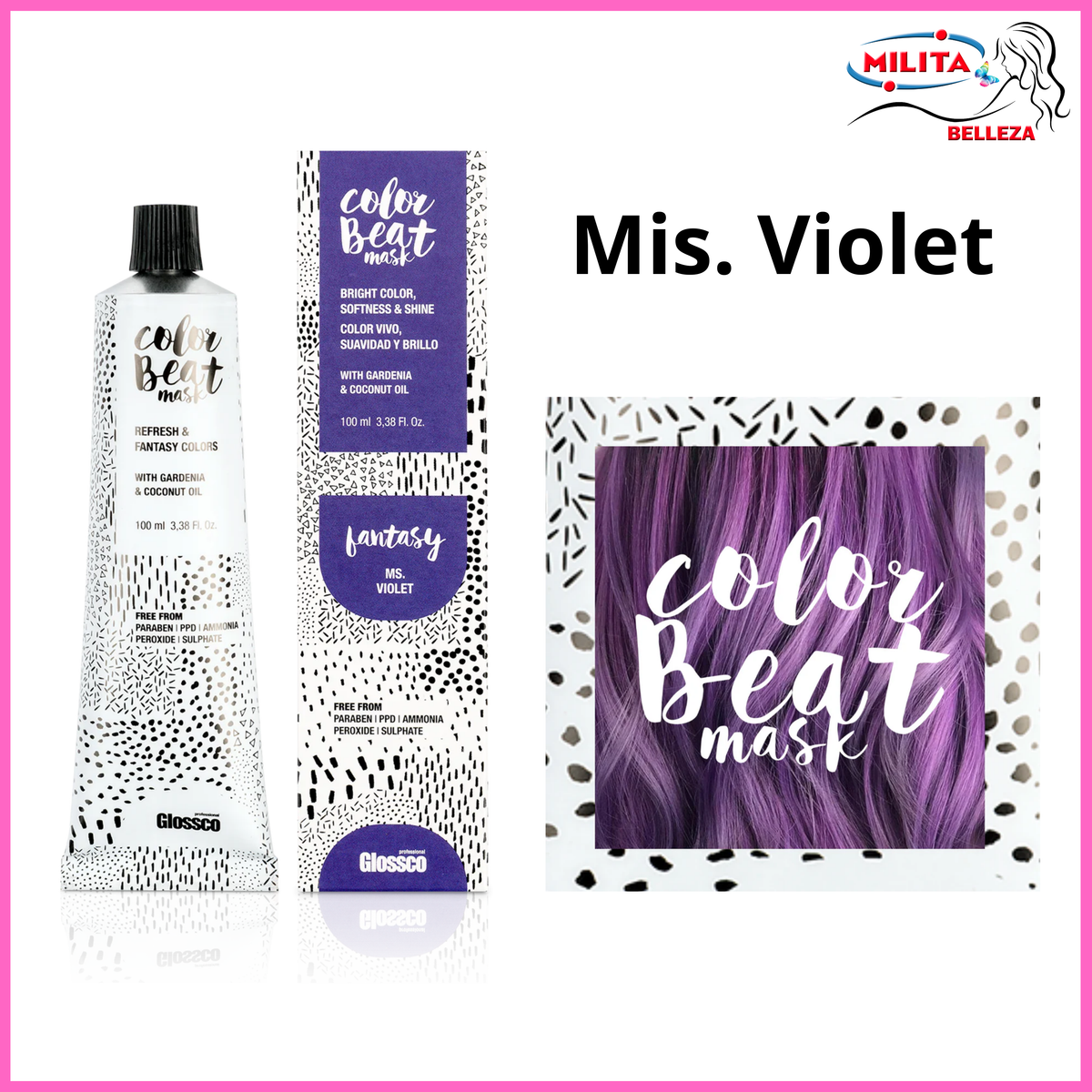 Tintes - Tinte Glossco Fantasía Color Beat Mask Mis.Violet 100ml