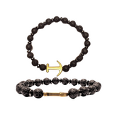 Pulsera de hombre - De perlas con gancho de barco