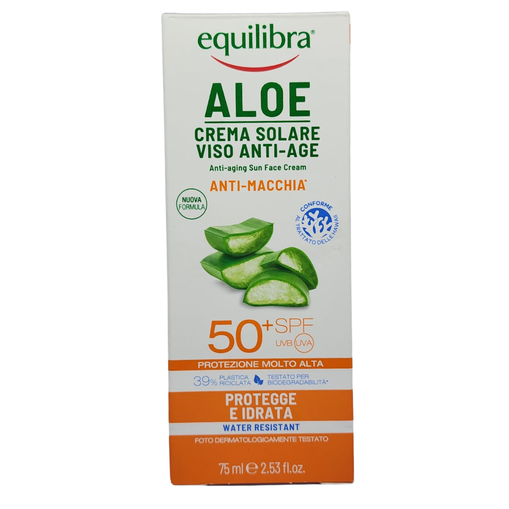 Aloe Crema Solare anti-age spf 50+ Equilibra 75ml