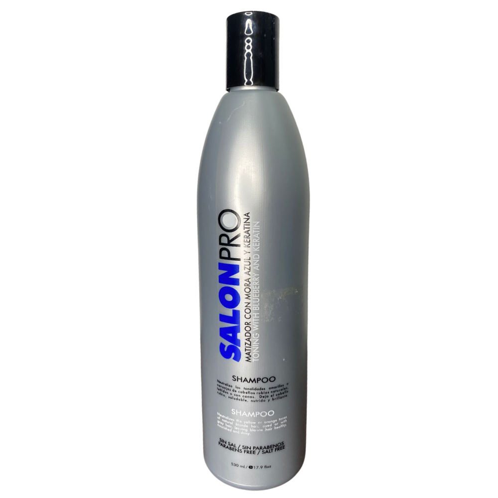 SHAMPOO SALONPRO MATIZADOR CON MORA AZUL Y KERATINA