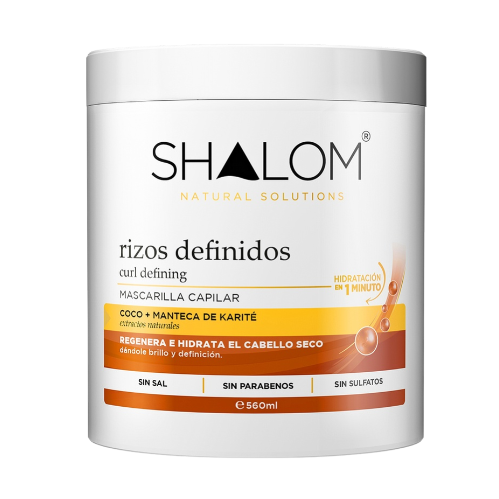 Mascarilla Capilar Rizos Definidos 560ml Shalom