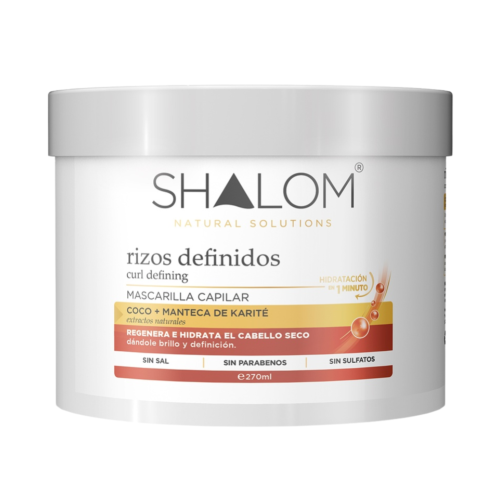 Mascarilla Capilar Rizos Definidos  270ml Shalom